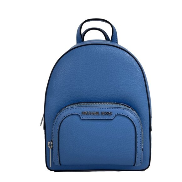 NEW Michael Kors Jaycee Mini XS Pebbled Leather Backpack Blue - Picture 1 of 6